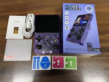 R36S Retro Handheld Video Game Genuine R36S, ARKOS System, Can Flash Rocknix System 3.5 Inch IPS Screenpocket Video Player 64GB